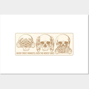 Three Wise Skulls Posters and Art